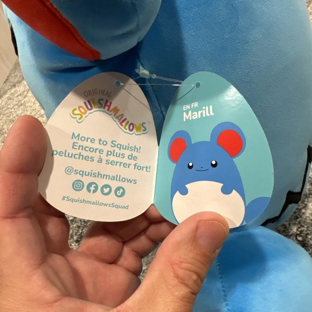 NWT Squishmallows 14-Inch Marill‎ Pokemon Plush So Soft And Cuddly